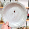 White Paintbrush Dinner Plate
