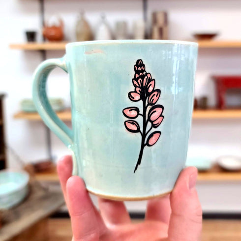 Pink and Teal Lupine