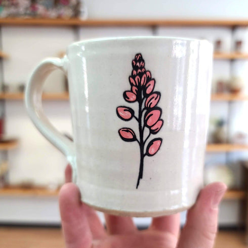 Bright White and Pink Lupine